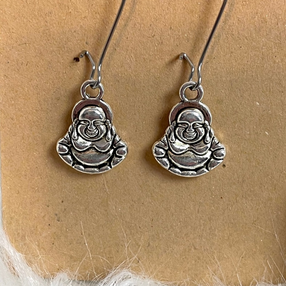 Buddha Stainless Steel Handmade Earrings